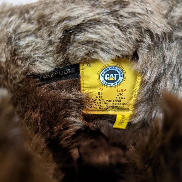 Caterpillar Woman's Florencia Brown Leather Mid Calf Waterproof Boots - Picture 12 of 12